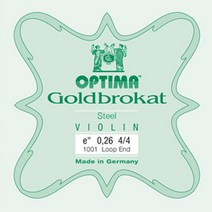 옵티마 스트링 골드브로카트 스틸 바이올린 E현, 0.26 루프, 혼합색상