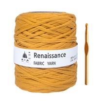 yarna 르네상스 패브릭얀 뜨개실 + 금속 왕코바늘 9mm, 34.머스타드