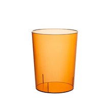 트레이드 투명 쓰레기통 소, 오렌지, 1개