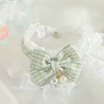 랜보어 반려동물 진주리본 레이스 케이프 S, 그린, 1개