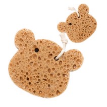 쓱싹 해면 목욕스펀지 베어, 베이지, 2개