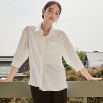 클라비스 여성용 링클프리 루즈핏 7부 셔츠