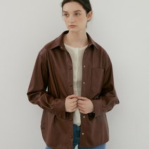 블랭크공삼 여성용 eco leather shirt jacket