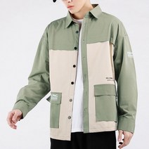 남성용 마켓A 투톤 빅포켓 셔츠