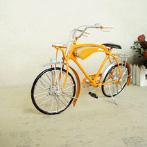 탑시가 레트로풍 자전거모형 오브제, 옐로우
