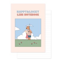 모노라이크 해피앤럭키 A5 제본 라인노트, 01 Lucky day, 1개
