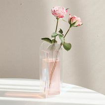 마켓에이 북유럽 아크릴 골지무늬 꽃병, 아치