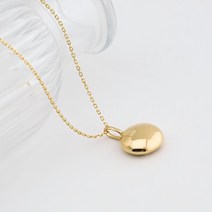 히헤이츠미 여성용 전체 14k 볼륨 플랫 동그라미 목걸이 팬던트