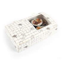 피크닉앤패키지 김밥케이스 종이도시락 용기 창문형, 1개입, 50개