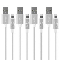 디지지 아이폰 8핀 메탈 고속충전 케이블 4p, 1.5m, 실버