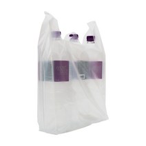 쓰리포 손잡이 마트 비닐봉투 유백, 500매, 12L