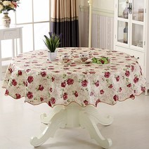 알럽홈 앤틱플라워 원형 방수 식탁보, Type6, 135cm