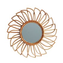 북유럽 인테리어 라탄 태양 벽거울