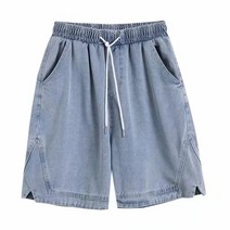 남성용 마켓A 포인트 밴딩 데님 반바지