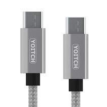 요이치 C타입-C타입 웨이크 CC 60w 초고속 USB 3.1 Gen1 PD 고속충전 케이블, 150cm, 메탈