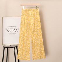 유토밸런 여성용 보헤미안 9부 팬츠 플로럴