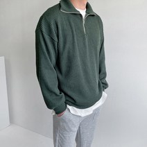 머시따 놈코어 반집업 니트 맨투맨