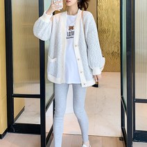 루나글램 임산부 파스텔 니트 가디건 sgx122