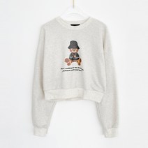 슈가펀 버킷 베어 크롭 맨투맨