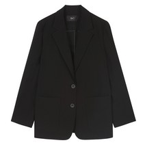 EnC 여성용 린넨 혼방 테일러드 재킷 ENJK12401W