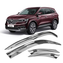 엑스핏 윈드레인 안깨지는 크롬 썬바이저 4p 세트, QM6