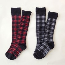 디어삭스 아동용 자가드 니삭스 2종 세트