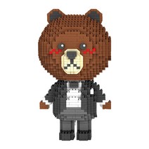 PINGZHIXING 메리미 곰 대형 나노블럭 8836-1pzx, 혼합색상
