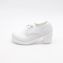 이즈릿 청키 둥근코 가보시 워커 구두 7.3cm