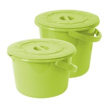 플라팜 미니버켓 세제통 다용도통 4L + 5L 2종 세트, 1세트, 그린
