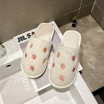 여성용 보돌보돌 복쑹아 패턴 실내 털 슬리퍼