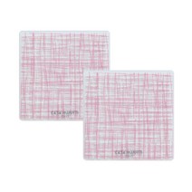 까사무띠 따볼라 실리콘 린넨 직사각 티 코스터 2p, 핑크