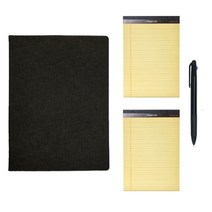 패드폴리오 + 리갈패드 50매 x 2 + 3색 볼펜 A4, 패드폴리오(브라운), 리갈패드(랜덤색상), 1세트