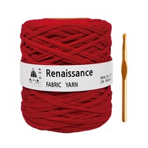 yarna 르네상스 패브릭얀 뜨개실 + 금속 왕코바늘 9mm, 31.빨강