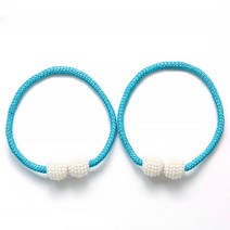 지앤와이 진주알 자석 커튼 타이백, 아쿠아, 2개