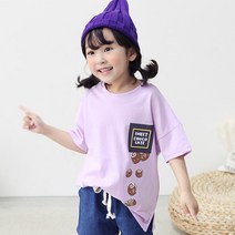 초코몽 아동용 초코 라운드 티셔츠
