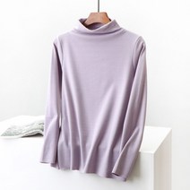 안다로미 여성용 페이블 목폴라 긴팔티