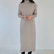 어반프랑 여성용 비노쉬 터틀 캐시미어 루즈핏 니트 롱 원피스