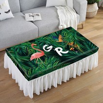 알럽홈 거실 커피테이블 쉬폰 커버, GR플라밍고