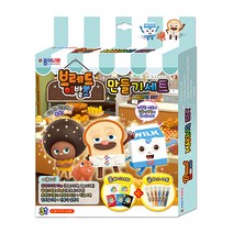 브레드이발소 클레이 + 글라스아트 만들기 세트 랜덤발송, 혼합색상, 1세트