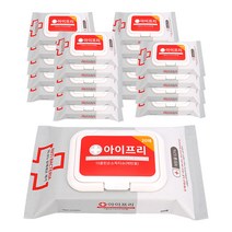 아이프리 더클린 에탄올 손소독티슈 캡형, 20개, 20개입