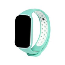 스페이스쉴드 레드미 스마트 밴드 2 스포티 실리콘 스트랩 16.3mm, 민트 화이트