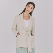 미쏘 여성용 일자핏 노여밈 벨티드 자켓