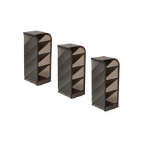 솔룸 책상 정리 데스크 수납함 대형, 검정, 3개