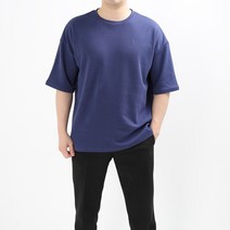 남성용 파스텔 톤 오버핏 반팔 티셔츠