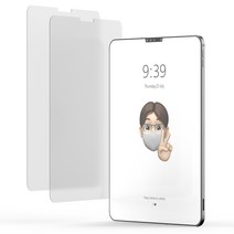누아트 아이패드 태블릿 풀커버 강화유리 액정보호필름 2개입, 투명