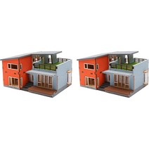 영공방 HO 모던 하우스 모형키트 YM655 2p, 혼합색상