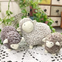Countryitem 모카 셰이크 핀란드 양 장식품 3종 세트, 혼합색상
