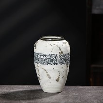 꽃무늬 원형 도자기 화병 YT_RA134, 혼합색상