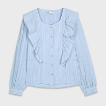 미쏘 프릴 단추포인트 블라우스
