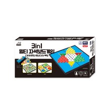 애들랜드 3 in 1 멀티 자석 다이아몬드 + 뱀사다리 + 루도 3종 보드게임, 혼합색상